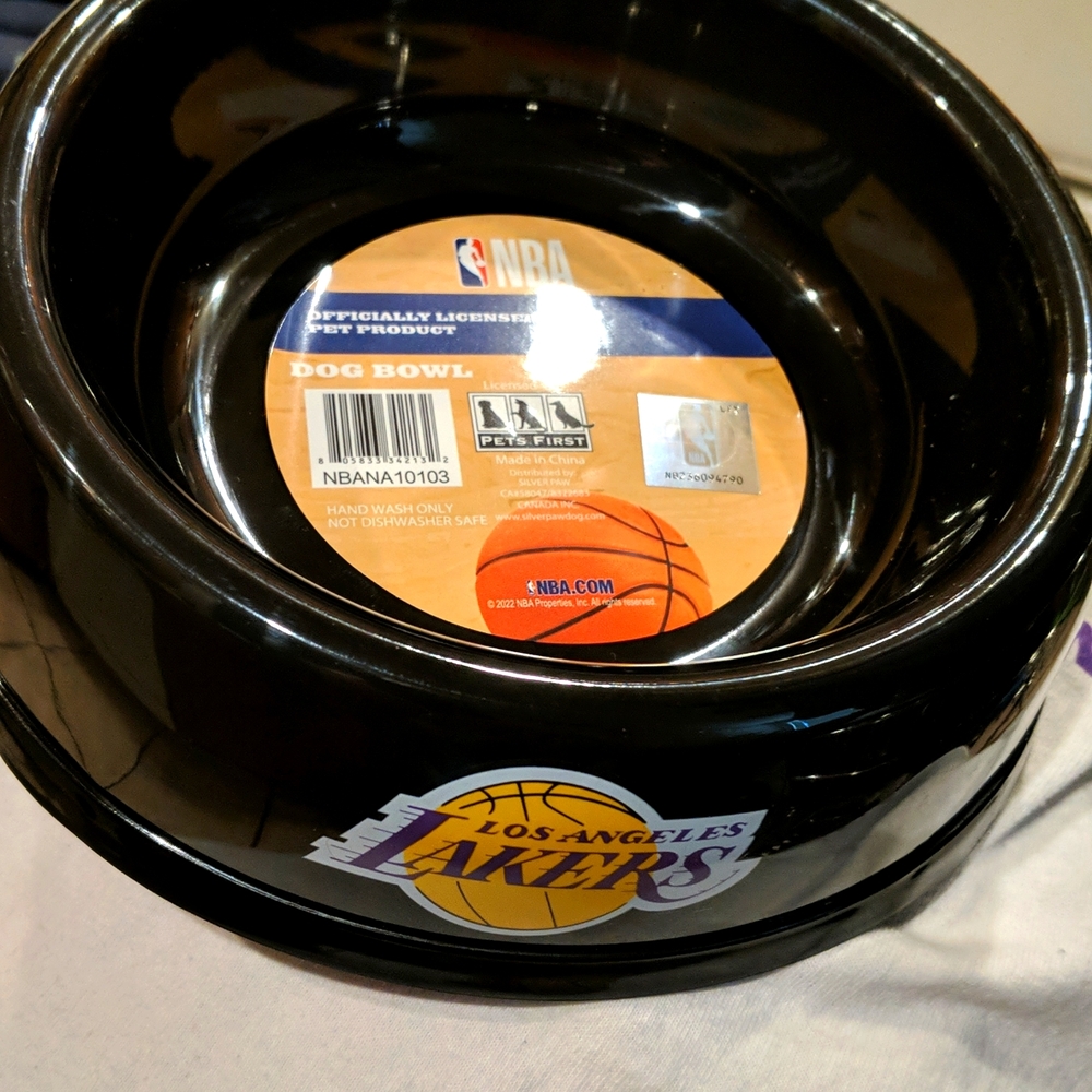 NWT LA Lakers Dog Dish